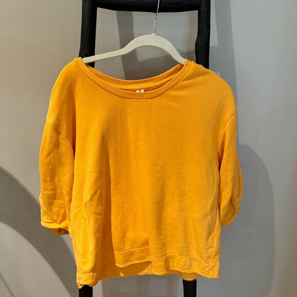 Anthropologie Yellow Sweater T-Shirt Size Small - Picture 1 of 4